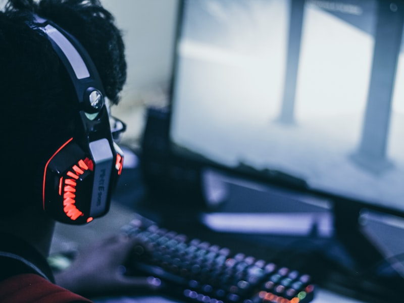 Writer at a gaming desk